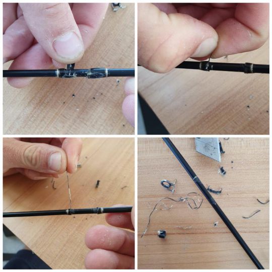 Démonter un anneau cassé de canne pour la pêche