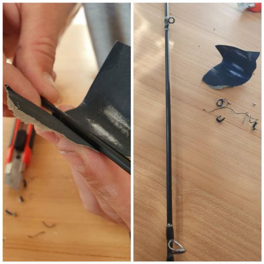 Démonter un anneau cassé de canne pour la pêche