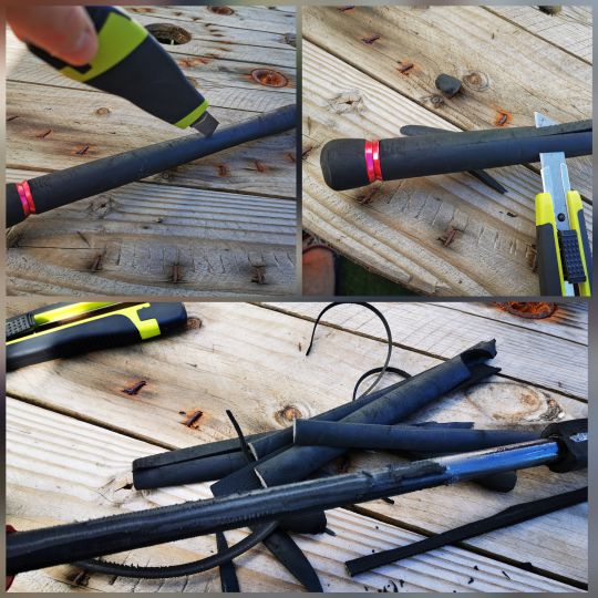 démontage d'une poignée de canne à pêche