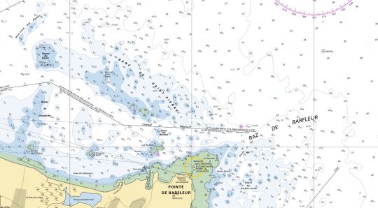 Carte du raz de Barfleur.