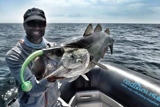 Le swimfish De Lunker City en 7.5 pouces et surtout dans le coloris Limetreuse est un excellent shad pour les pêches verticales du lieu.