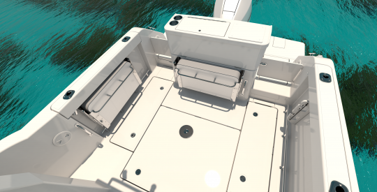 Un grand cockpit aménagé pour la pêche