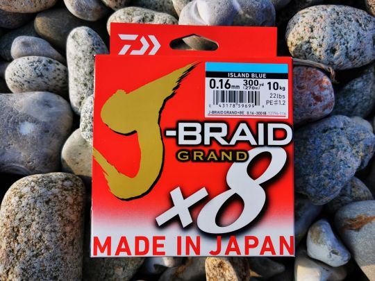 La tresse Daiwa J-Braig Grand X8.