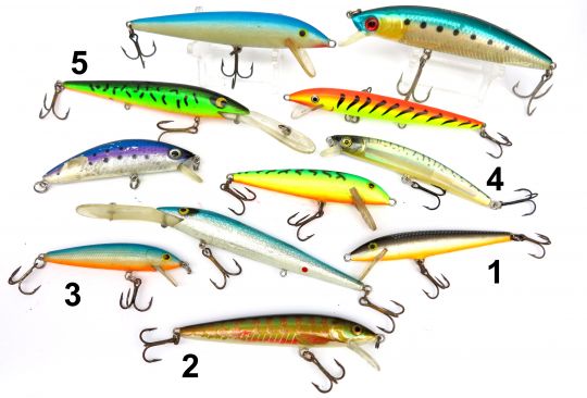 Un échantillon de jerkbait minnows Old School.