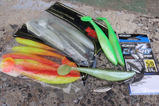 L'hameçon Flashy Swimmer de Owner et le leurre Swim Fish de Lunker city, un combo efficace !