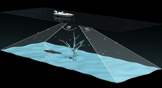 Mode Down de la sonde Panoptix LiveScope.