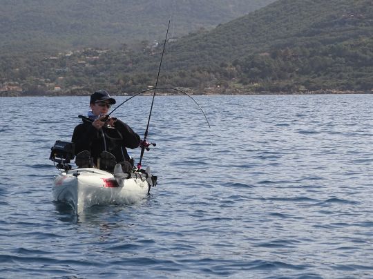 Pêche du denti en kayak