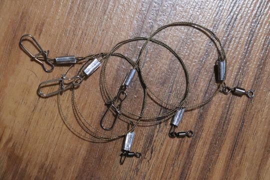 Bas de ligne en acier pour la pêche du brochet.