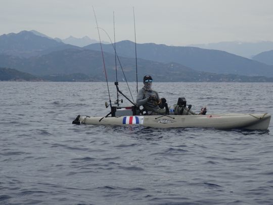 Pêche à la traîne en kayak