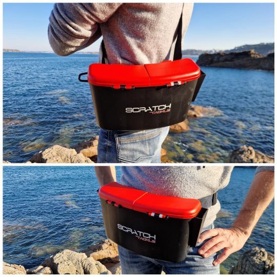 La ceinture Scratch Tackle peut être portée confortablement soit en bandoulière soit à la taille.