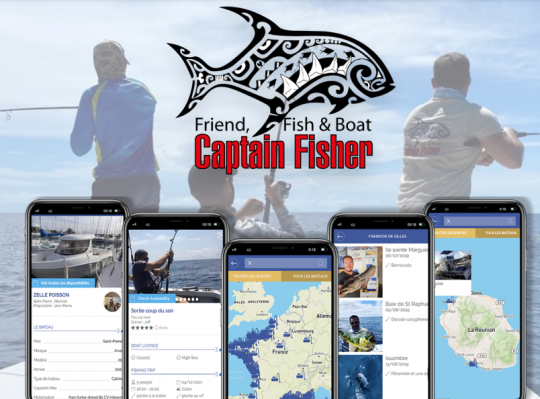 Captain Fisher, l'application de location/partage de bateaux.