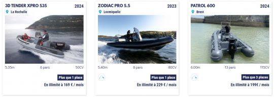 De nombreux bateaux disponibles