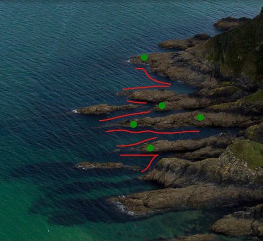  ce genre de zone est vraiment le spot idéal pour la pêche de la vieille depuis le bord de mer