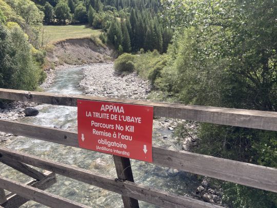 L'AAPPMA propose différents parcour spécifiques comme ce No Kill au niveau de St Paul sur Ubaye