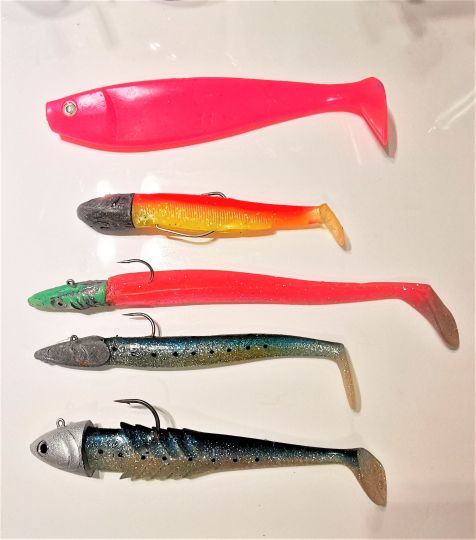 Ma sélection de leurres souples que j'utilise au large.