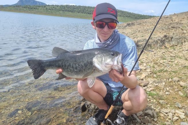 Die Jagd auf groe Blackbass in Spanien