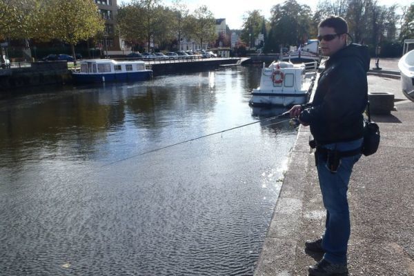 Angeln auf der Mosel und dem Canal de l'Est in Epinal beim Street Fishing