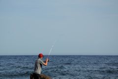Leichtes Spinnfischen im Meer