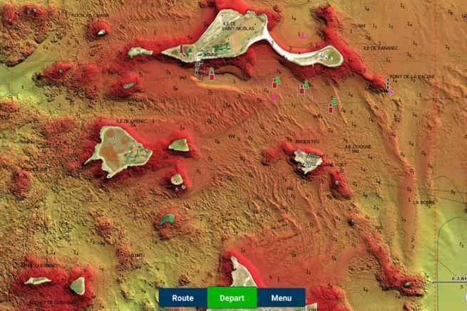 Glenan Archipelago in Ansicht Reliefschattierung