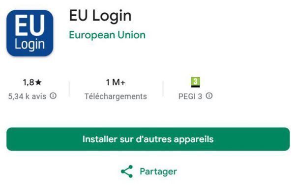 EU Login-Anwendung erforderlich, um RecFishing zu nutzen